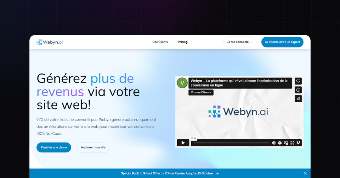 Webyn.ai : L'IA d'optimisation de conversion